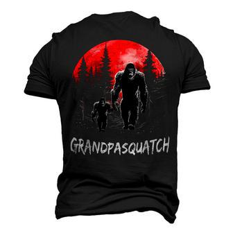 Grandpa Squatch Bigfoot Dad Sasquatch Yeti Fathers Day Men's 3D T-shirt Back Print - Seseable