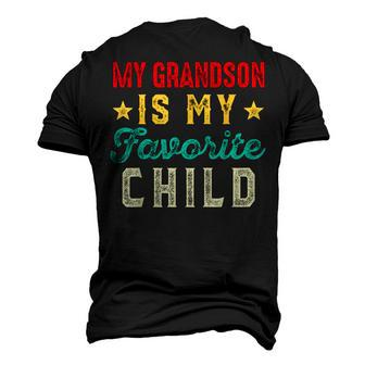 My Grandson Is My Favorite Child Grandpa Grandma Men's 3D T-shirt Back Print - Seseable