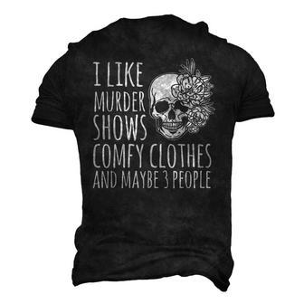 Halloween Women I Like Murder Shows Maybe 3 People Men's 3D Print Graphic Crewneck Short Sleeve T-shirt - Monsterry AU