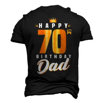Happy 70Th Birthday Dad Birthday 70 Years Old Dad Men's 3D T-Shirt Back Print | Mazezy