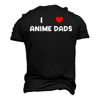 I Heart Anime Dads Love Red Simple Weeb Weeaboo Gay Men's 3D T-Shirt Back Print | Mazezy