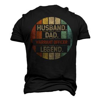 Husband Dad Warrant Officer Legend Vintage Men's 3D T-shirt Back Print - Seseable
