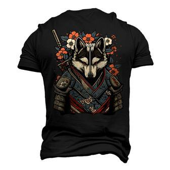 Japanese Samurai Wolf Tattoo Vintage Kawaii Ninja Men's 3D T-Shirt Back Print | Mazezy