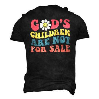 Jesus Christ Gods Children Are Not For Sale Christian Faith Christian Men's 3D T-Shirt Back Print | Mazezy
