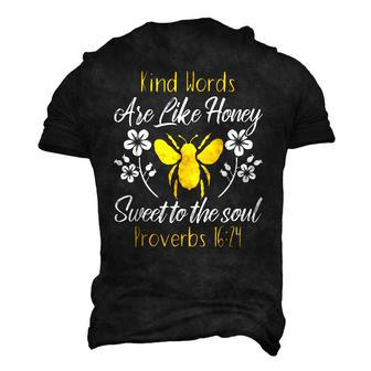 Kind Words Are Like Honey Sweet To Soul Slp Sunflower Men's 3D T-Shirt Back Print | Mazezy