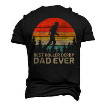 Retro Vintage Best Roller Derby Dad Ever Fathers Day Men's 3D T-Shirt Back Print | Mazezy
