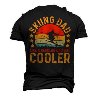 Skiing Dad Vintage Skiing Player Fathers Day Men's 3D T-shirt Back Print - Seseable