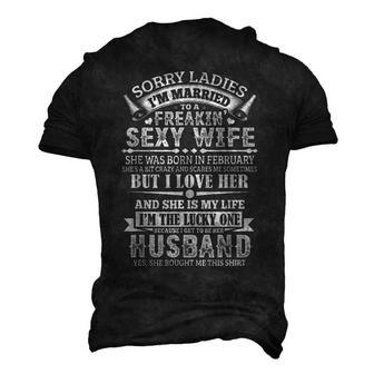 Sorry Ladies Im Married Sexy Wife Was Born In February For Wife Men's 3D T-Shirt Back Print | Mazezy