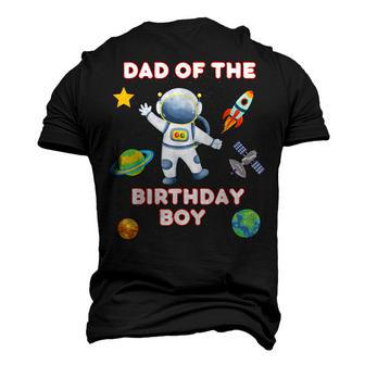 Space Astronaut Planets Birthday Theme Dad Of Birthday Boy Men's 3D T-shirt Back Print - Seseable