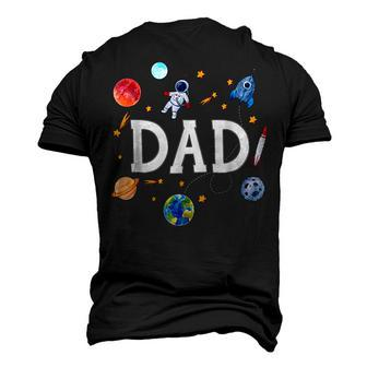 Space Dad Outer Space Crew Astronaut Fathers Day 2023 Men's 3D T-Shirt Back Print | Mazezy