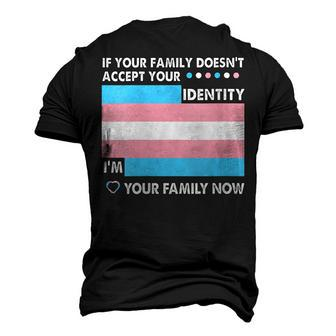 Transgender Support Trans Dad Mom Lgbt Ally Pride Flag Men's 3D T-Shirt Back Print | Mazezy