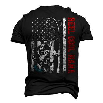 Usa Flag Reel Cool Mama Fishing Fisher Fisherman Men's 3D T-Shirt Back Print | Mazezy