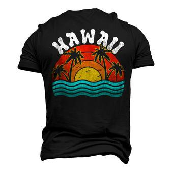 Vintage Hawaii Retro Hawaiian Dad Mom Summer Men's 3D T-Shirt Back Print | Mazezy