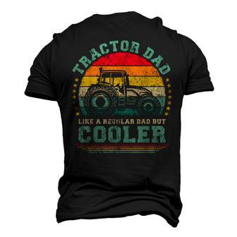 Vintage Tractor Dad Like A Regular Dad Tractor Fathers Day Men's 3D T-shirt Back Print - Seseable