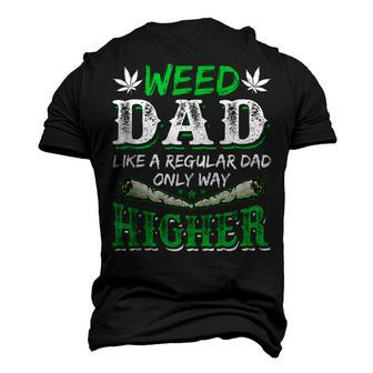 Weed Dad Marijuana 420 Cannabis Thc Pumpkin Themed Men's 3D T-Shirt Back Print | Mazezy