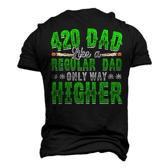 Weed Dad Pot Fathers Day Cannabis Marijuana Papa Daddy Men's 3D T-Shirt Back Print | Mazezy