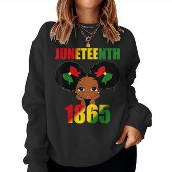 1865 Junenth Celebrate African American Freedom Day Women Freedom Women Sweatshirt | Mazezy