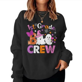 1St Grade Boo Crew First Grade Halloween Costume Teacher Kid Women Sweatshirt - Monsterry DE