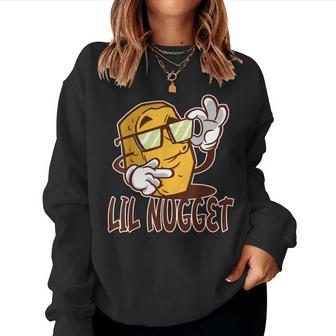 Lil Nugget Chicken Nugget  Women Crewneck Graphic Sweatshirt