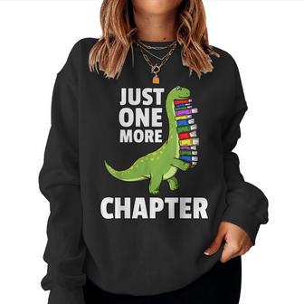 Just One More Chapter  For Teacher Who Reading A Book  Women Crewneck Graphic Sweatshirt