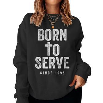 28 Year Old Christian Love Jesus And God 1995 28Th Birthday Women Sweatshirt | Mazezy