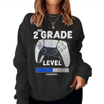 2Nd Grade Level Loading Back To School Video Game Controller Women Sweatshirt - Monsterry
