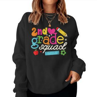 2Nd Second Grade Squad Back To School Teachers Student Women Sweatshirt - Seseable