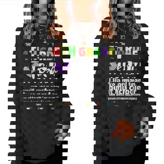 4Th Grade Team Teacher Like A Normal Team But Much Cooler Women Sweatshirt | Mazezy