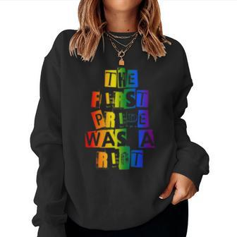 50Th Anniversary Pride Parade Nyc The First Pride Was A Riot Women Sweatshirt | Mazezy
