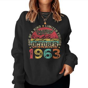 60 Years Old Vintage October 1963 60Th Birthday Women Sweatshirt | Mazezy CA