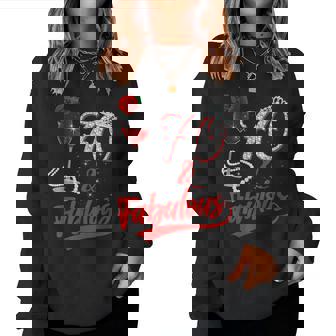 70 And Fabulous Queen Happy Birthday 25Th Rose Red Wine Women Sweatshirt - Seseable