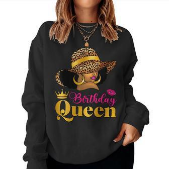 African American Afro Black Women It's My Birthday Queen Women Sweatshirt | Mazezy