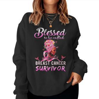African American Breast Cancer Blessed Women Sweatshirt - Seseable