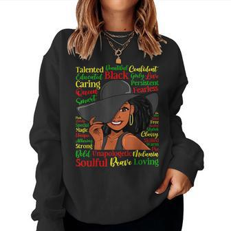 African Black History Ladies Women Pride Black Junenth Women Crewneck Graphic Sweatshirt - Seseable