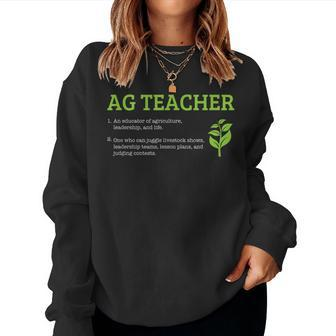 Agriculture Teacher Definition Agriculture Teacher Women Sweatshirt | Mazezy