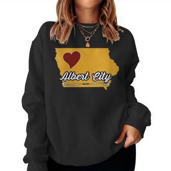 Albert City Iowa Ia Usa Cute Souvenir Merch City State Women Sweatshirt | Mazezy