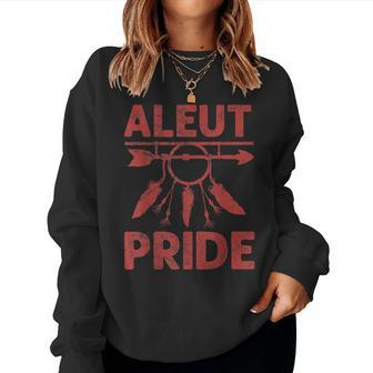 Aleut Tribe Pride Native American Vintage Men Women Women Sweatshirt | Mazezy