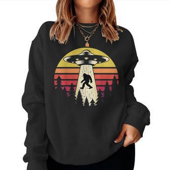 Alien Bigfoot Moon Sasquatch Ufo Extraterrestrial Men Women Women Sweatshirt | Mazezy