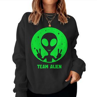 Alien Lover Men Women Kids Ufo Abduction Team Alien Women Sweatshirt | Mazezy