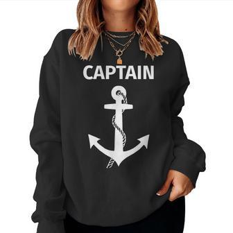 Anchor Captain S For Men And Women Boating Women Sweatshirt | Mazezy