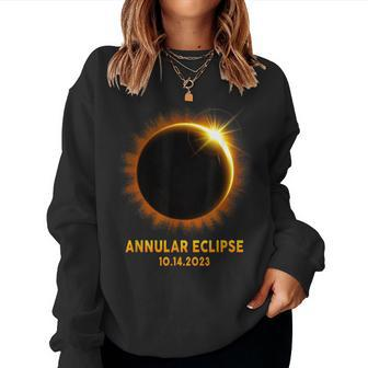 Annular Solar Eclipse 101423 America Annularity Celestial Women Sweatshirt | Mazezy