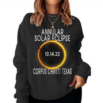 Annular Solar Eclipse 2023 Corpus Christi Texas Women Sweatshirt - Monsterry UK