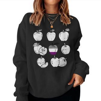 Apple Picking Asexual Lgbt-Q Retro Pride Flag Fruit Sweatshirt | Mazezy