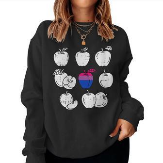 Apple Picking Bisexual Lgbt-Q Retro Gay Pride Flag Fruit Sweatshirt | Mazezy