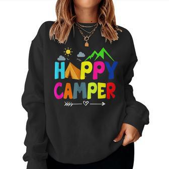 Arrow Camper Happy Summer Camp Camping Men Women Kids Camping Sweatshirt | Mazezy