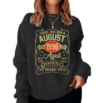 August 1998 25Th Birthday 25 Year Old Women Sweatshirt - Seseable