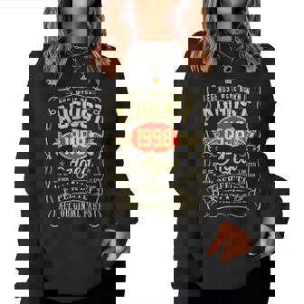August 1998 25Th Birthday 25 Year Old Women Sweatshirt - Seseable