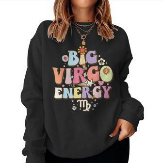 August September Birthday Groovy Astrology Zodiac Sign Virgo Women Sweatshirt