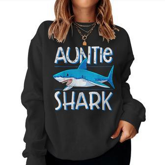 Auntie Shark T Family Matching Aunt Jawsome Women Sweatshirt | Mazezy UK
