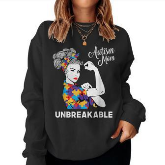 Autism Mom Unbreakable World Autism Awareness Day Best Women Sweatshirt | Mazezy